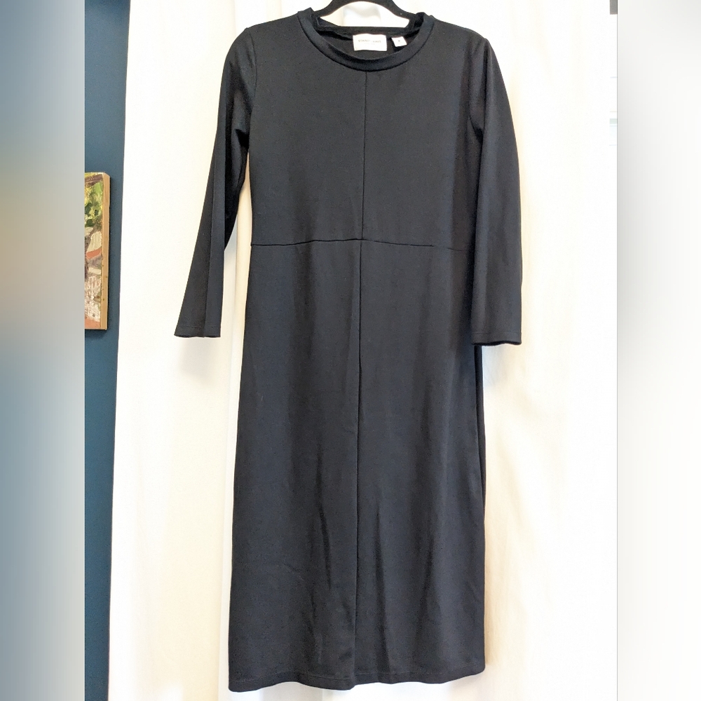 Sonnet James Medium Winnie Long Sleeve Black Midi Knee-Length Play Dress